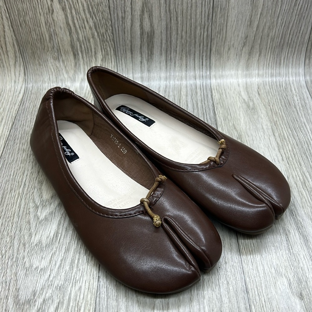 Brown Leather Flats
